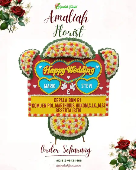 Papan Bunga Pernikahan Semen
